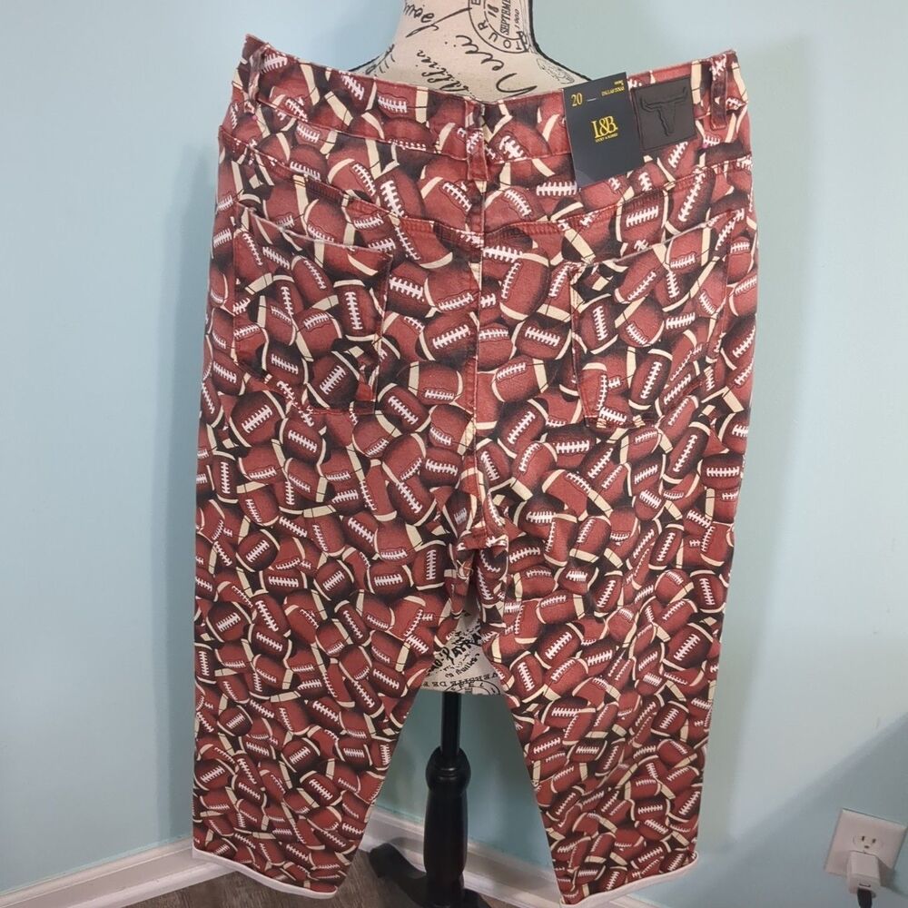 Lucky and blessed football print jeans mid rise boyfriend fit new with tags 20 p